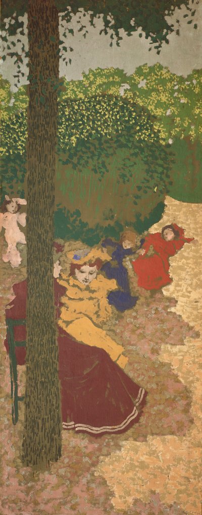 The Public Gardens: Young Girls Playing by Edouard Vuillard